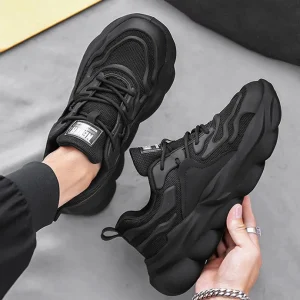 Men’s Spring Casual Running Sneakers Breathable Lightweight Trendy Shoes Height Increasing Thick Sole Torre