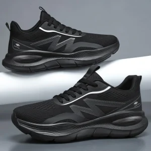 Men’s Spring Lightweight Sports Shoes Solid Color Casual Shoes In Stock Breathable Running Shoes