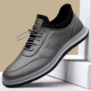Men’s Spring Summer Breathable Leather Sports Shoes Lazy Casual Comfortable Shoes