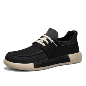 Men’s Spring Trend Shoes Soft Artificial Leather Lightweight Versatile Breathable Non Slip Walking Shoes
