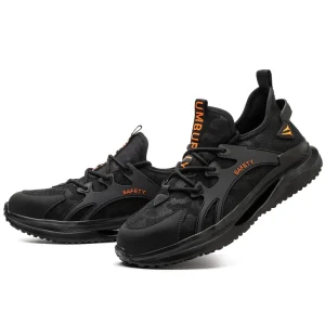 Men’s Steel Toe Safety Shoes Breathable Mesh Upper Anti Impact Puncture Proof for Construction and Factory Use