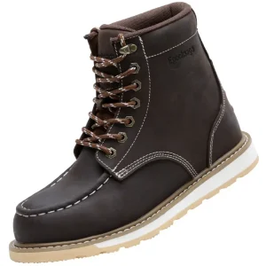 Men’s Sturdy Leather Anti smash Work Sneaker Safety Shoes Steel Toe for Winter Work