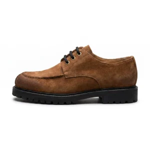 Men’s Suede Chunky Derby Shoes Elevated Round Toe Casual Trendy Sneakers