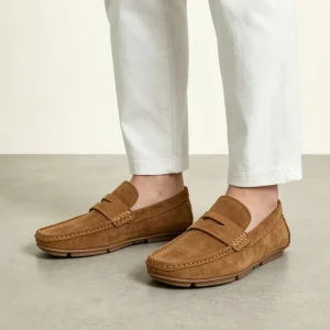 Men’s Suede Retro Driving Casual Rubber-soled Slip-on Loafers Manufacturer