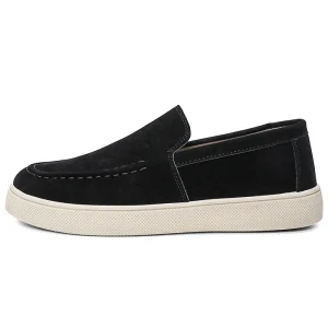 Men’s Suede Slip on Loafers Casual Flat Moccasin Shoes Lightweight Daily Wear Lazy Walking Loafer Footwear