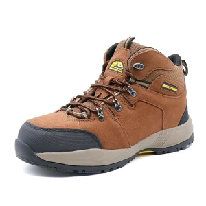 Men’s Suede Split Leather Industrial Work Steel Toe Slip Resistant Waterproof Woodland Oil Resistance Safety Shoes