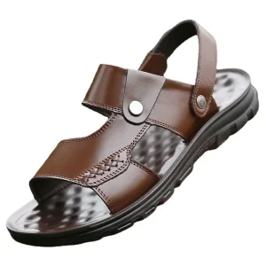 Men’s Summer Beach Shoes Outdoor Casual Dual-Purpose Non-Slip Breathable Vietnamese Sandals Soft-Soled Wear-Resistant