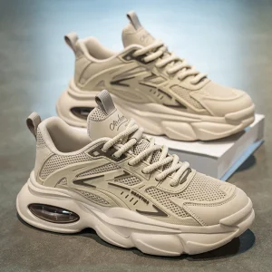 Men’s Summer Breathable Height Increasing Sports Shoes Fashionable and Multifunctional Soft and Thick Soled Casual Sports Shoes