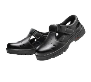 Men’s Summer Breathable Safety Work Shoes Large Hole Anti Collision Anti Stab Light Wear Resistant Sandals with Labor Insurance