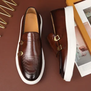 Men’s Summer Casual New Style Comfortable Anti Slippery Dress Shoes Barefoot Lace up Soft Soled Men’s Formal Shoes