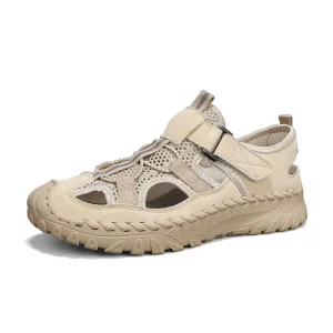 Men’s Summer Fashion Beach Sandals Outdoor Hiking Shoes Man Water Beach Sports Fisherman Leather Sandals