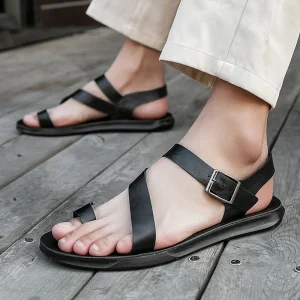 Men’s Summer Leather Sandals Anti slip Wear resistant