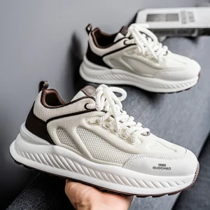 Men’s Summer New Mesh Versatile High end Casual Shoes for Teenagers Sports Thick Soled Dad Shoes