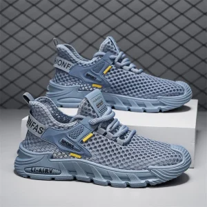 Men’s Summer Running Shoes Breathable Mesh Lightweight Soft Sole Large Mesh Hollow Sports Leisure
