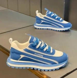 Men’s Summer Sports Casual Shoes Breathable Mesh All-Match Design Eva Insole Thick-Soled Lace-Up