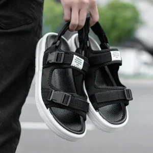 Men’s Summer Spring Beach Outdoor Athletic Sport Sandals Non Slip Waterproof Lightweight Massage Cushioning Flat Breathable Shoe
