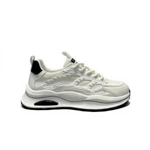 Men’s Summer Thick-Soled Sports Casual Running Shoes Breathable Mesh Tie Closure Rubber Outsole National Trendy