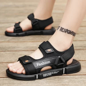 Men’s Summer Trendy Casual Sandals Waterproof Beach Shoes Open Toe Anti Slip Platform Custom Manufacturers’ New Style Slippers