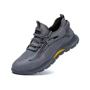 Men’s Summer Work Safety Shoes Breathable Wear Resistant Anti Impact Anti Puncture Fly Knit Steel Toe Cap Insulated Ultra Light