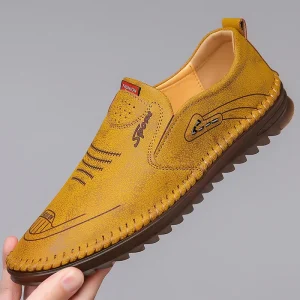 Men’s Superfine Fiber Driving Shoes New Style Soft Sole Non-Slip Breathable Durable Casual Shoes Cross-Border Large Size All