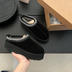 Men’s Tazz Classic Snow Platform Ankle Bootie Shoes Winter Wool Lining EVA Outsole Durable Anti-Slip Lightweight Warm