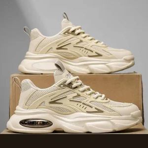 Men’s Thick Sole Sneakers Breathable Fashion Versatile Soft Thick Sole Sports Casual Running Shoes