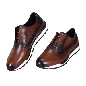 Men’s Toe Casual Dress Shoes Autumn Winter Plus Size Genuine Leather Comfortable Breathable Soft Rubber Outsole