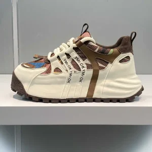 Men’s Trendy Breathable Mesh Casual Running Shoes Versatile Thick Soled Sports Custom Chunky Shoes