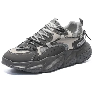 Men’s Trendy Casual Running Platform Sneakers New Breathable Height Increase Mesh Anti Slippery Light Weight Walking Shoes