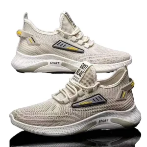 Men’s Trendy Court Sneakers Breathable Non-Slip Wear-Resistant Mesh Lightweight Plastic Insole Summer Spring Autumn