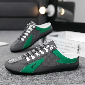 Men’s Trendy Spring Summer Flat Casual Shoes Soft-Sole Walking with Semi-Slip Comfortable Driving Shoes