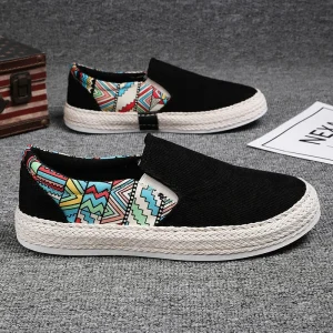 Men’s Trendy White Sports Casual Shoes with Breathable Board and Slip On Closure for Summer