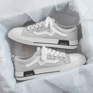 Men’s Trendy and Fashionable Street Style Canvas Shoes Low Cut Wear resistant and Anti slip Casual Shoes