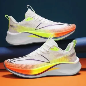 Men’s Ultra-Light Professional Running Shoes Carbon Plate Shock Absorption Breathable Mesh