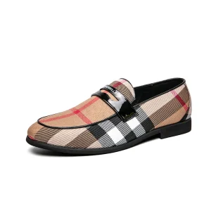 Men’s Uniform Dress Oxford Loafers Flats Low top Flat Heeled Slip on Pull on Canvas Upper Formal Office Career Business