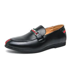 Men’s Uniform Dress Shoes Derby Oxford Loafers Low-top Slip on Fashion Microfiber Leather Formal Round-toe Business Casual