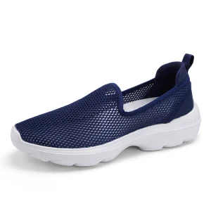 Men’s Walk Shoes Running Minimal Sneakers Jogger Sport Low-top Slip on Loafers Flats Hollow Out Air Hole Air Mesh Light Weight