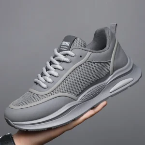 Men’s Walking Shoes, New Summer Breathable Comfort Soft Sole Casual Mesh PU Leather Upper PVC Outsole, Anti-Slippery Design