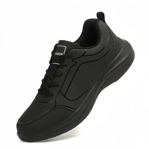 Men’s Walking Shoes Sporty Casual Lightweight Comfortable Split Leather Waterproof Running Shoes for Autumn Summer