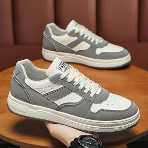 Men’s Walking Shoes Spring Style New Breathable White Casual Board Shoes Toe Box All Season