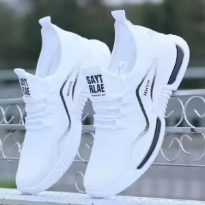 Men’s Walking Style Shoes For Autumn Lightweight Tennis & Running Lace Up Closure with Mesh Lining Sneakers New Men Shoe
