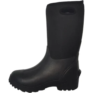 Men’s Waterproof Autumn Winter Outdoor Neoprene Work Boots with Insulated Rubber Outsole Light Farm Muck Mud Rain Boots