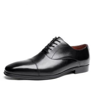 Men’s Wedding Shoes Winter Business Formal Oxford Shoes Elegant Styles High Quality Genuine Leather Luxury Popular