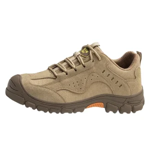 Men’s Welder Safety Shoes Leather Upper Plastic Toe Anti Impact Slip Resistant Puncture Resistant 6KV Insulated Breathable