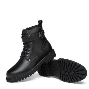 Men’s Winter Boots Genuine Cow Leather Size 35-46 Anti-Slippery Feature