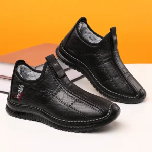 Men’s Winter Boots with Added Fleece and Thickened Warmth Casual Shoes for Men Casual Men’s Slip-On Casual Shoes