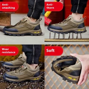 Men’s Winter Insulated Safety Shoes Anti Blocking Puncture Breathable Deodorant Long Standing Comfort Labor Protection Tooling