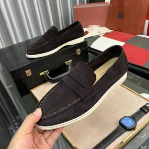 Men’s Women’s Autumn Youth Size Loafers Genuine Leather Suede Flat Bottom Comfort Lightweight Shoes