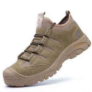 Men’s Women’s Four-Season Breathable Anti-Smash Anti-Pierce Safety Shoes Anti-Slip Wear-Resistant Work Shoes Odor Protection