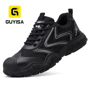 Men’s Women’s Lightweight Breathable Steel Toe Safety Shoes Anti-Smashing Anti-Piercing Industrial Factory